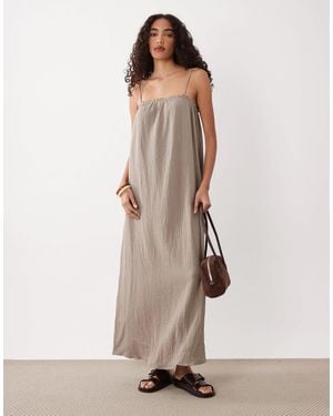 JDY Tall Cheesecloth Sleeveless Maxi Dress - Natural