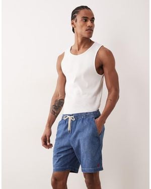 Polo Ralph Lauren Drawstring Denim Shorts - Blue
