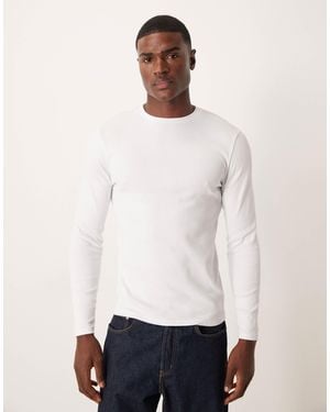 ASOS Slim Fit Long Sleeve T-shirt - White