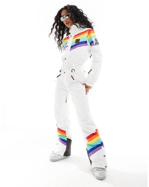 OOSC – rainbow road – bunter damen-skianzug - Weiß