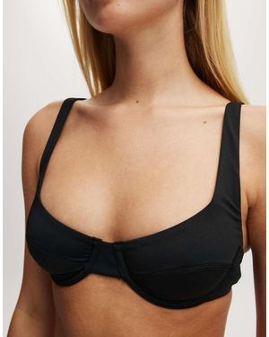 Cotton On Underwire Balconette Bikini Top - Black