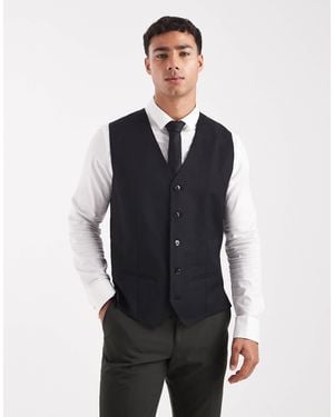 Jack & Jones Slim Fit Wool Blend Waistcoat - Blue