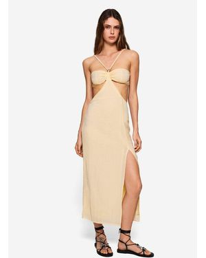 Bershka – rustikales midikleid - Natur