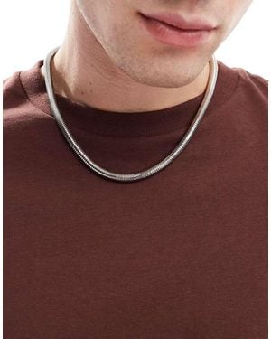 ASOS Waterproof Stainless Steel Chain Necklace - Brown