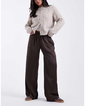 Cotton On Satin Style Pull On Trouser - White