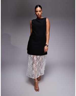 Renee Studio – strukturiertes maxikleid - Blau