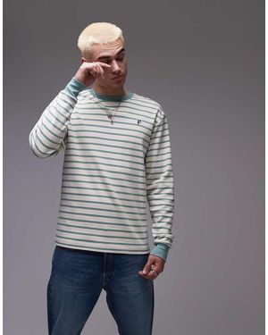 Parlez Shore Long Sleeve Logo Detail Sweat Top - Grey