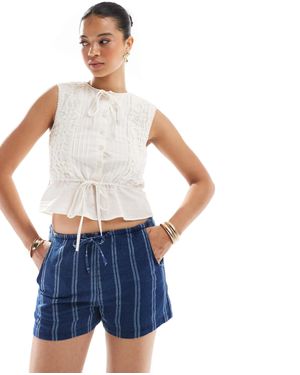 Pull&Bear Striped Short - Blue
