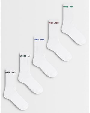 Jack & Jones 5er-pack socken mit rundhalsausschnitt - Natur
