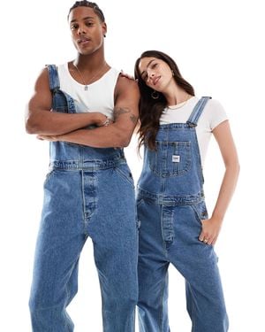 Lee Jeans – workwear – unisex-latzhose aus denim - Blau