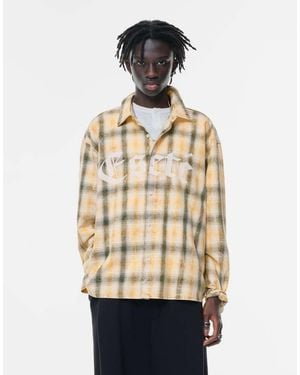 Pull&Bear Check Long Sleeve Shirt - Natural