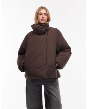 ARKET Down Puffer Coat With Clean Padding - Brown
