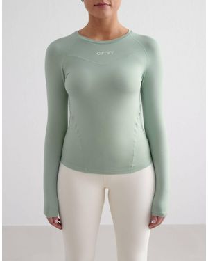Aim'n – aqua – weiches langärmliges basic-oberteil - Grün