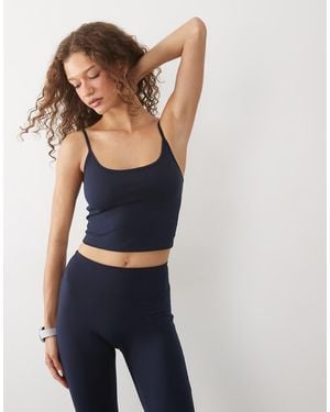 4505 Yoga Cami With Adjustable Straps - Blue