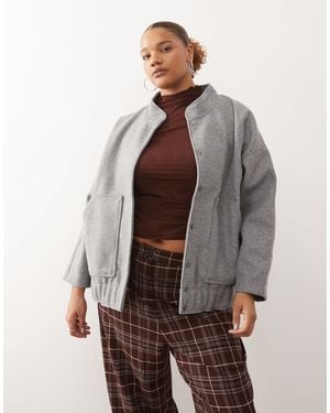 Noisy May Brushed Bomber - Brown