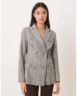 Glamorous Double Breasted Blazer - Grey