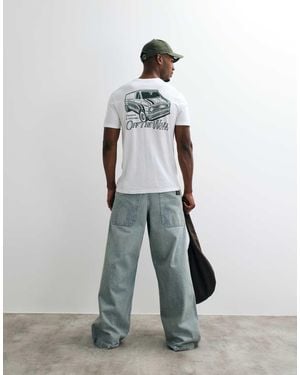 Vans Camiseta De Manga Corta Blanca "Take A Ride" - Blanco