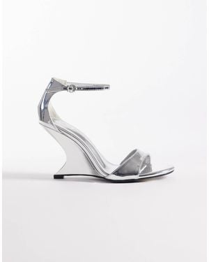 Public Desire Heeled Wedge Sandals - White