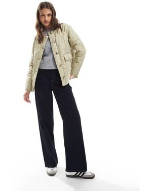 Vero Moda Onion Quilted Short Jacket With Pockets - Natural