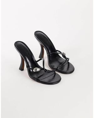 TOPSHOP Olivia riemchen-sandalette mit hohem absatz und kugeldetail - Schwarz