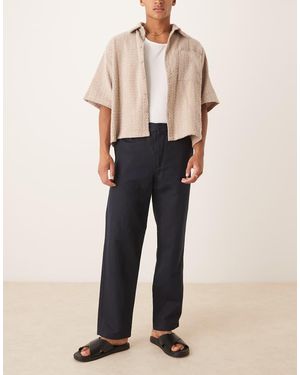 ARKET Linen Blend Trousers - White