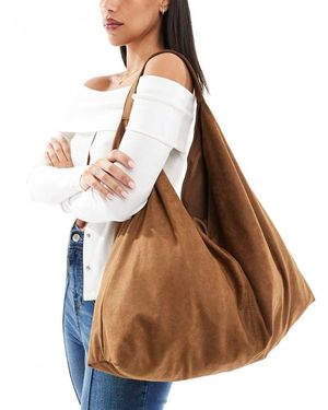 Pull&Bear Oversized Slouchy Bag - Brown