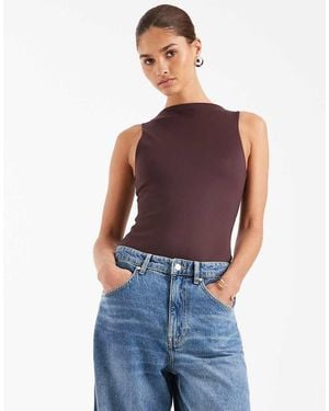 ASOS Super Sculpting Boat Neck Bodysuit - Blue