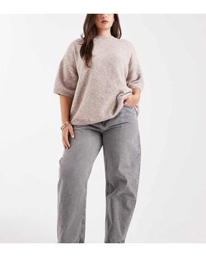 ASOS Asos Design Curve Slim Barrel Jeans - Grey