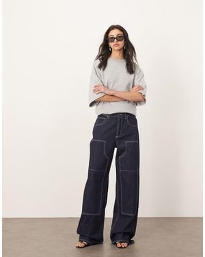 ARRANGE Ezra Denim Low Rise Slouchy Carpenter Jean - Blue