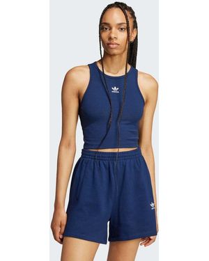 adidas Originals Camiseta Sin Mangas Essentials Ribbed - Azul