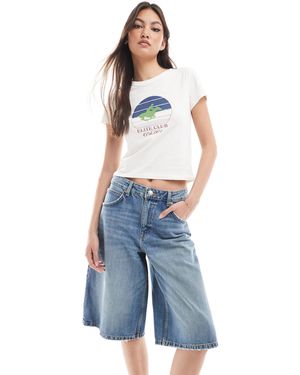 Pull&Bear Denim Jorts - Blue