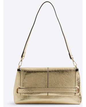 River Island Clutch Tas Met Omgevouwen Bovenkant - Wit