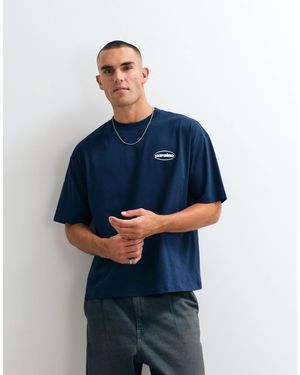 ASOS Oversize-t-shirt mit paraiso-bubble-grafik - Blau