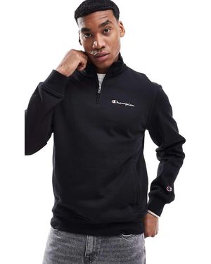 Champion Sudadera Negra Con Media Cremallera Legacy De - Azul