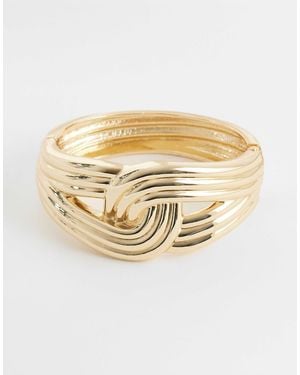 ASOS Cuff Bangle With Weave Design - Metallic