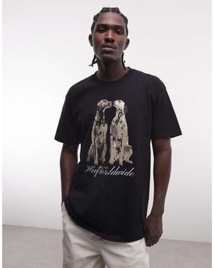 Huf Dalmation Print T-Shirt - Blue