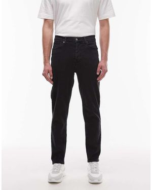 TOPMAN Jeans Affusolati Elasticizzati Slavato - Nero