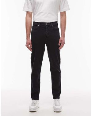 TOPMAN Stretch Tapered Jeans - Black