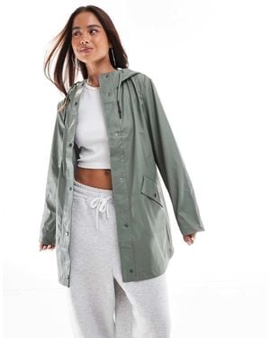 ONLY Hooded Raincoat - Grey