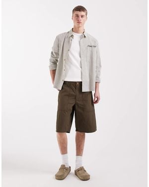 Wrangler Utility Lightweight Cotton Shorts - Natural