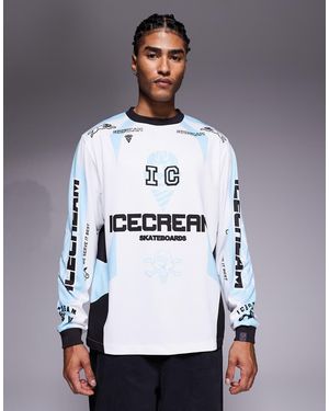 ICECREAM Moto Long Sleeve Jersey Top - Grey