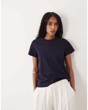 ARKET Camiseta De Manga Corta Y Corte Slim - Azul