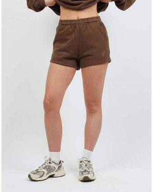 SIMMI Embroidered Logo Jersey Shorts - Brown