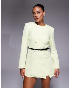 River Island Structured Oversized Blazer - Natural