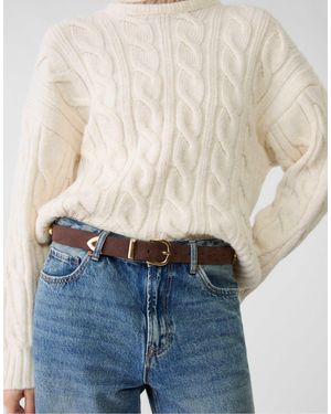 Stradivarius Ceinture cloutée - beige - Bleu