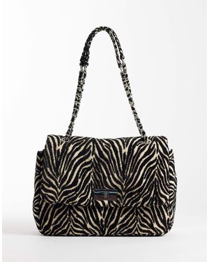 ASOS Große zebra-umhängetasche - Schwarz