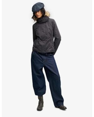 Bench x Superdry & Co Faux Fur Hooded Windcheater Jacket - Blue