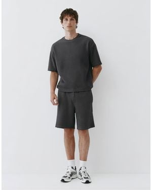 Pull&Bear Relaxed Fit Bermuda Shorts - Grey