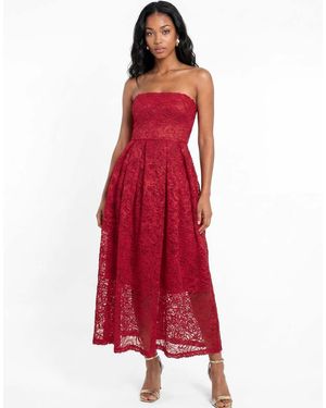 Maya Textured Lace Bandeau Midaxi Dress