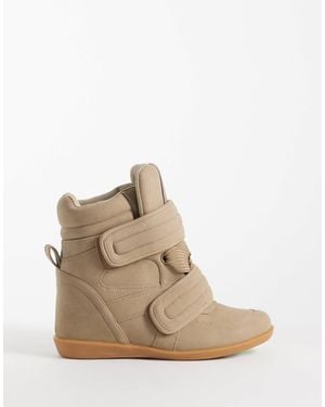 ASOS Dahlia High Top Wedge Trainers - Natural